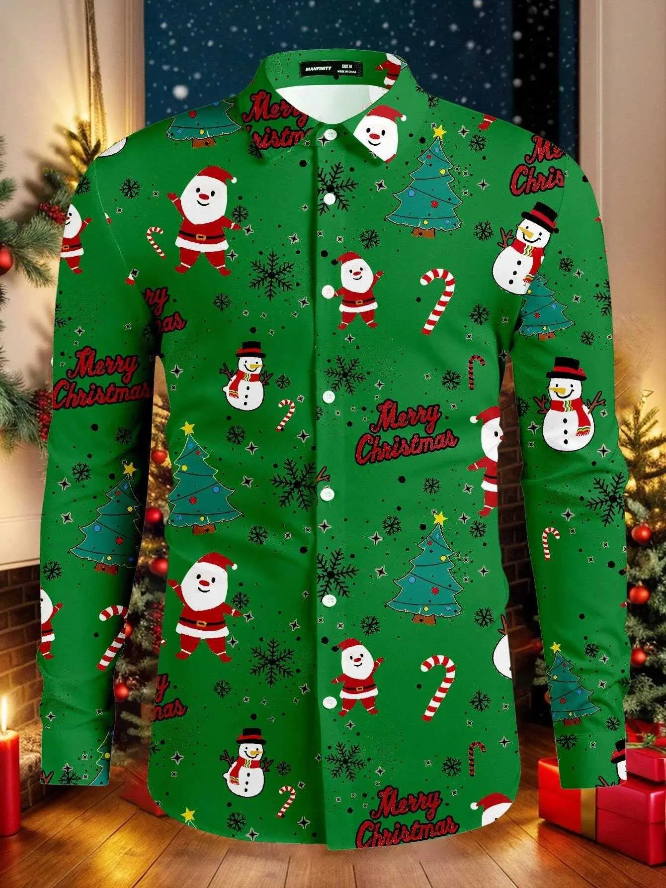 sachin and babi light blue dress Mens Christmas Shirts 3D Printed Festive Long Sleeve... From Love_dream,  $7.71