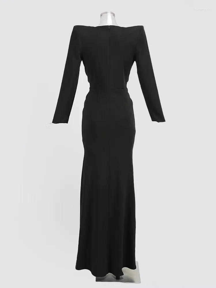 knee length dresses for ladies Avenue Black Maxi Dress