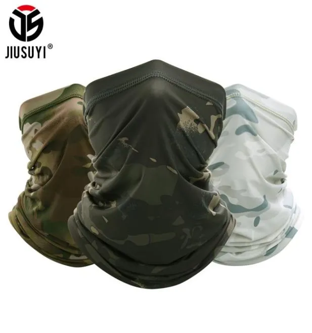 Jiusuyi mimetico mimetico al collo traspirante gigante elastico tubo elastico sciarpa multicam a metà facciata bandana balaclava donne uomini nuovi 2011192767