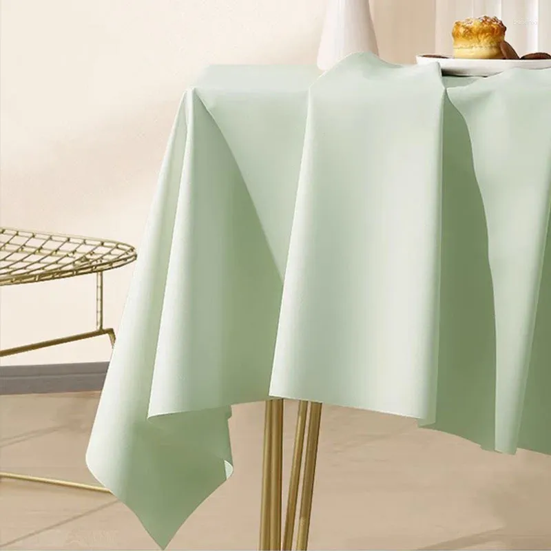 Tafelkleed a76cream-stijl lambskineh vaste kleur tafelkleed atmosferische no-wash oliebestendige waterdichte anti-slip koffietable