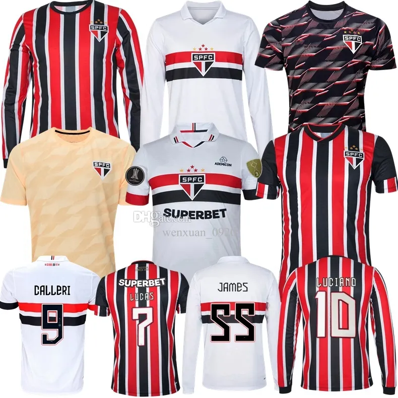 2024 SAO PAULO FC SOCCER Jerseys Luciano Pato James 24 25 Rafinha Calleri Lucas Pablo Maia Home Away Away Away Football Shirt