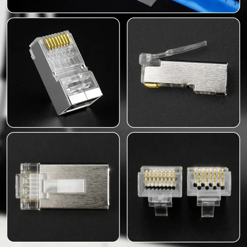 NIEUW 2024 ESCAM /RJ45 CONTROLING CAT6 PASSEN DOOR EZ NAAR PRIMP MODULAIL -plug voor vast gestrand netwerkkabel For Cat6 EZ Crimp Plug