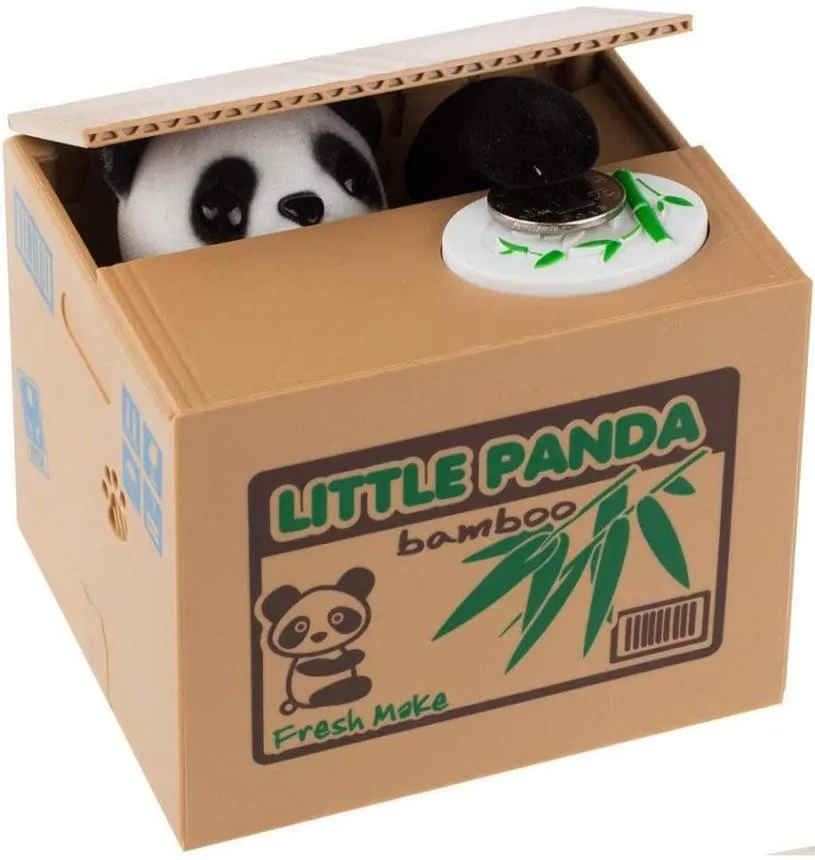 Grappig speelgoed grappig speelgoed piggy bank elektronisch geld sparen ATM stelen munten panda box kan veilige sloten slimme spraak prompt drop delive2855916