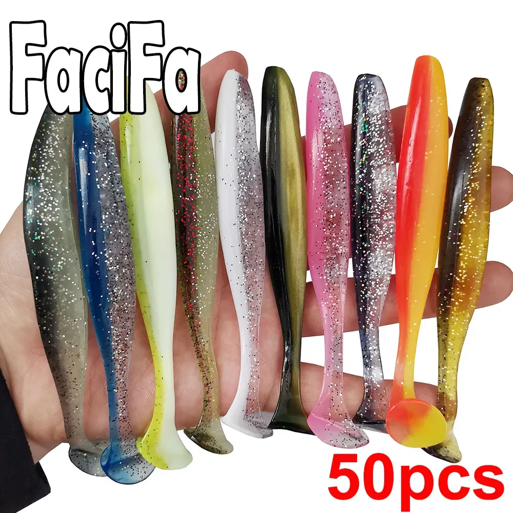 Accessories 50pcs Soft Lure Silicone Bait Shad Wobbler Fishing Lure Sea Worm Swimbait Streamer Silicone Lure Spinnerbait Fishing Accessories