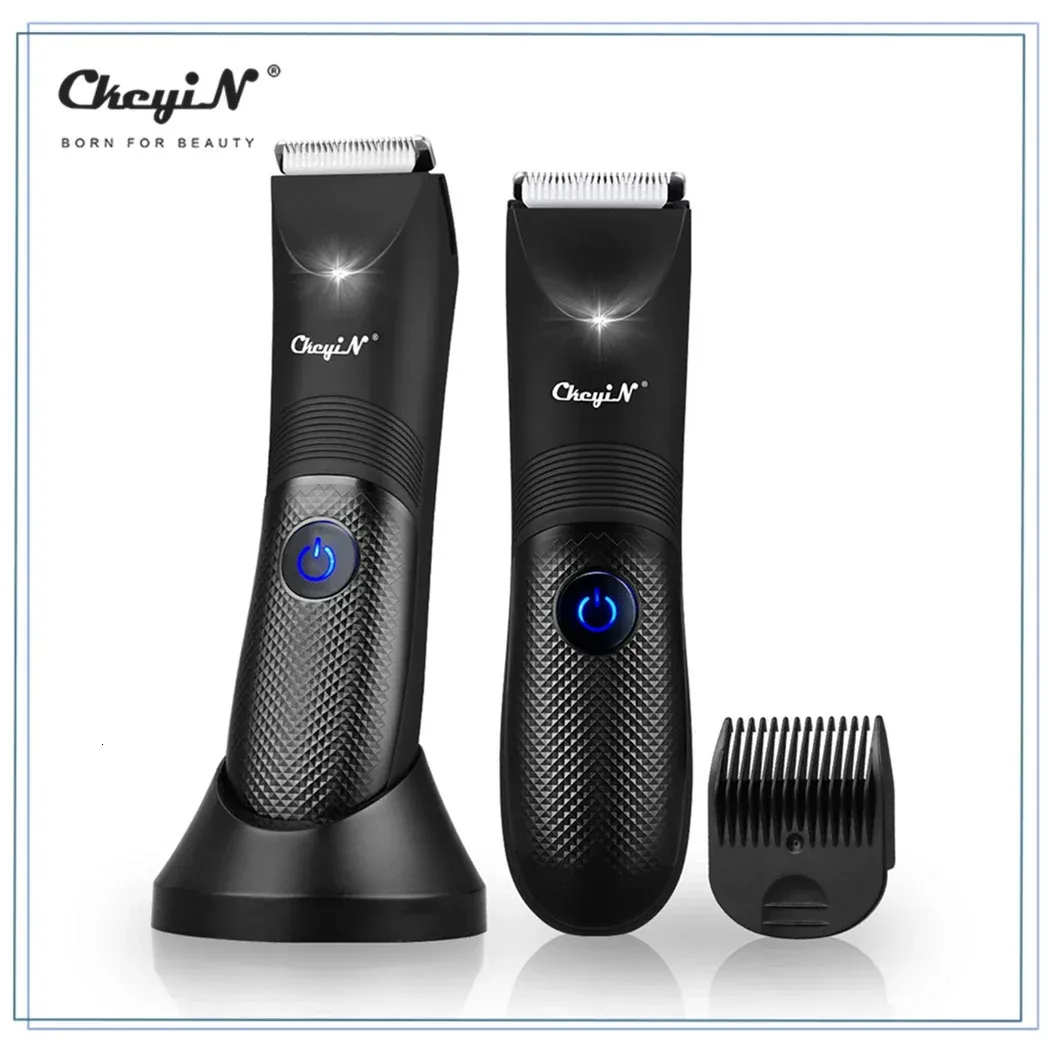 Ckeyin Professional Trignir Trimmer Electric Clipper con culo a LED Uomo Taglio di capelli Raffoni ricaricabile per tutto il corpo 240410