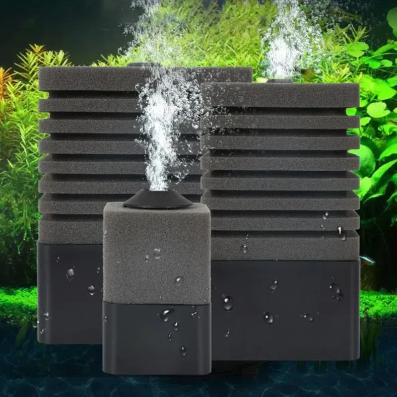 Tillbehör Nytt biosvampfilter för akvarium Fish Tank Shrimp Pond Air Pump Biochemical Filtration Noiseless Foam Aquarium Accessories