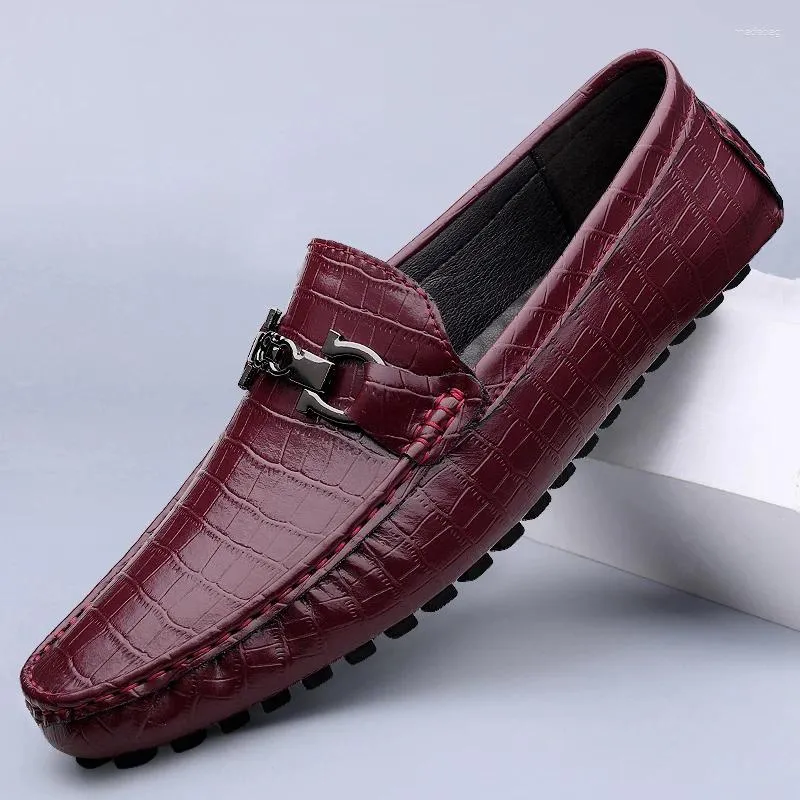 Casual Shoes 37-47 Designer Calfskin Genuine Leather Dress 2024 Men's Fashion Moccasins Wedding Party Loafers Oxford For Men