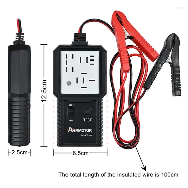 Aermotor 12V 24Vカーリレーテスター電子自動車検出器自動バッテリーチェッカーオルタネーターアナライザー診断ツール