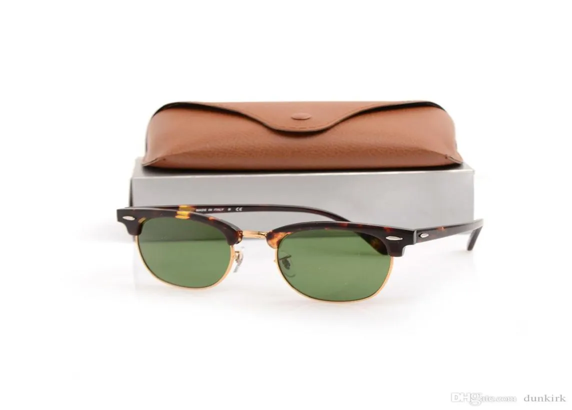 Nouvelle qualité Fashion Master Metal Hinge Sunglasses planter des lunettes de soleil noir Club Mens Lunettes de soleil verres pour femmes avec étuis marron4415178