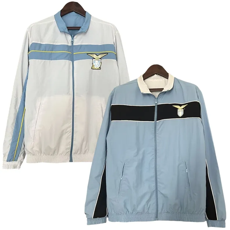 1998 1999 2000 SS Lazio Respible Windbreaker Retro Soccer Jersey Veron Track Jacket Nedved Inzaghi Tracksuit Vintage Classic Old Training