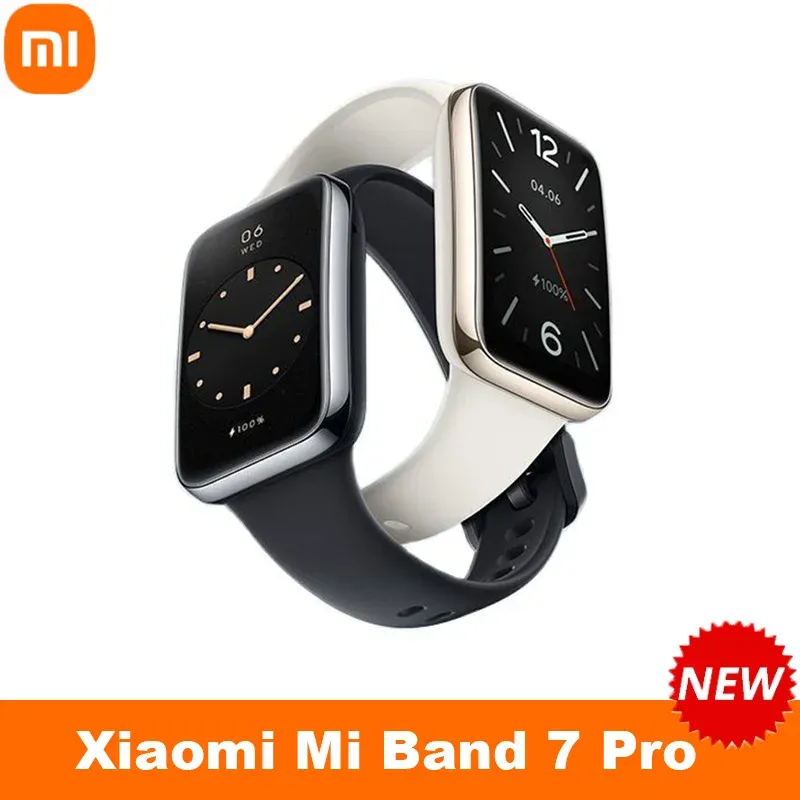 リストバンド新しいXiaomi Mi Band 7 Pro with GPSスマートブレスレットスクリーンブラッド酸素フィットネストレーカー防水Xiaomiスマートバンド7プロラッシュ