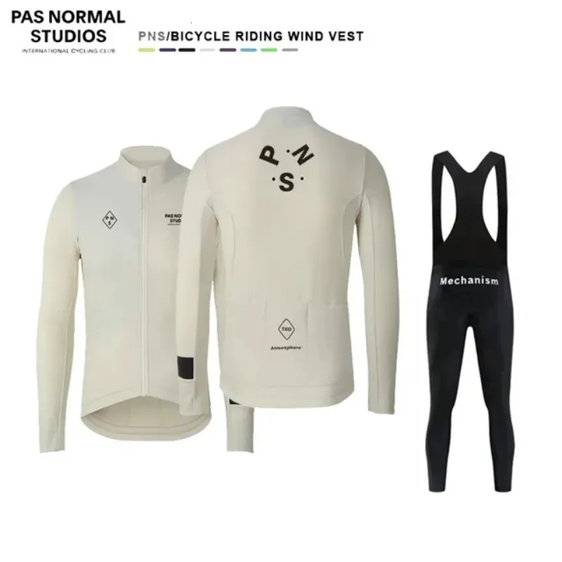 PAS Normal Studios Spring Automne Cycling Jersey Set Racing Bike Uniform Ropa Ciclismo Men PNS Long Manches MTB Vêtements de vélo 240411