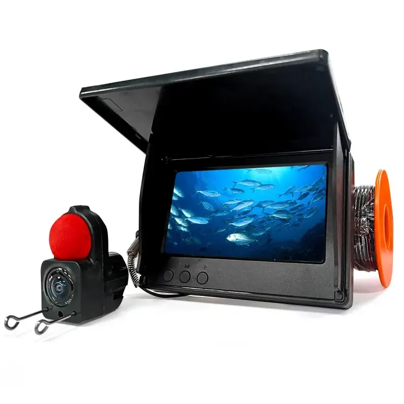 Finder Portable Fish Profondeur Finder Water Handheld 1080p 4,3 pouces LCD Fish Finder sous l'eau 220 ° Caméra de pêche avec vision nocturne
