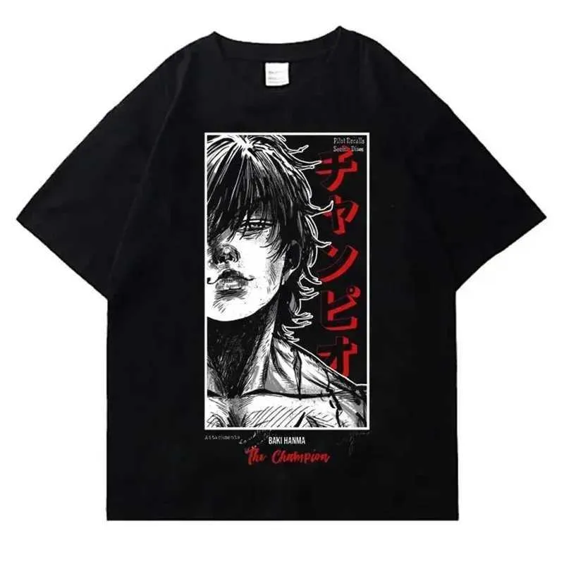 Heren T-shirts Anime Gedrukt T-shirt Harajuku Strtwear Summer Oversized Men Cotton Short Slve TS Hip Hop Crew Neck Women Top Y2K Clothing Y240420