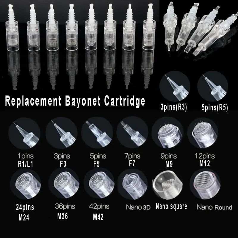 roller Bayonet Cartridge Replacement for Derma Pen Micro Needle 1/3/5/7/9/ 12 Pin /24/ 36 Pins 42/ Nano Mym/n2/m7/m5/e30 Dr Pen Needles