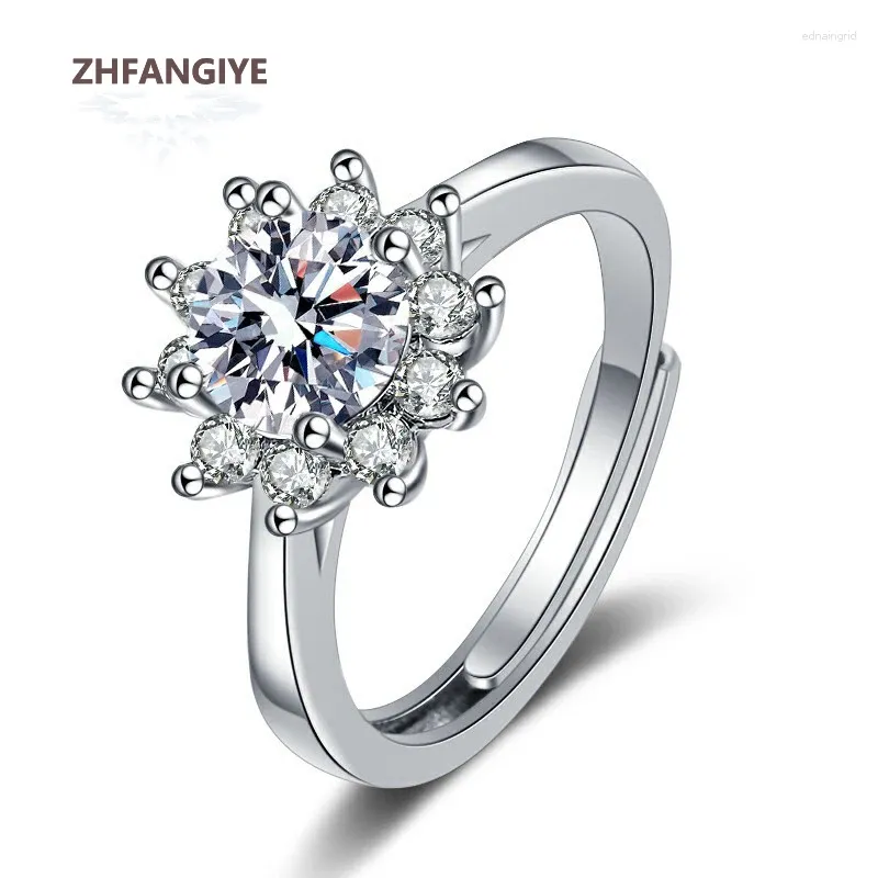 Cluster Rings Fashion Ring For Women 925 Silver Jewelry Accessories With Cubic Zirconia Gemstones Adjustable Finger Wedding Party Gifts