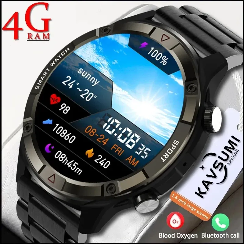 Orologi Smart Watch Men 2023 New 1.6 "AMOLED Display Sport Orologi 4G Rom Voice Chiamata Musica locale Waterproof Men Smartwatch per Xiaomi