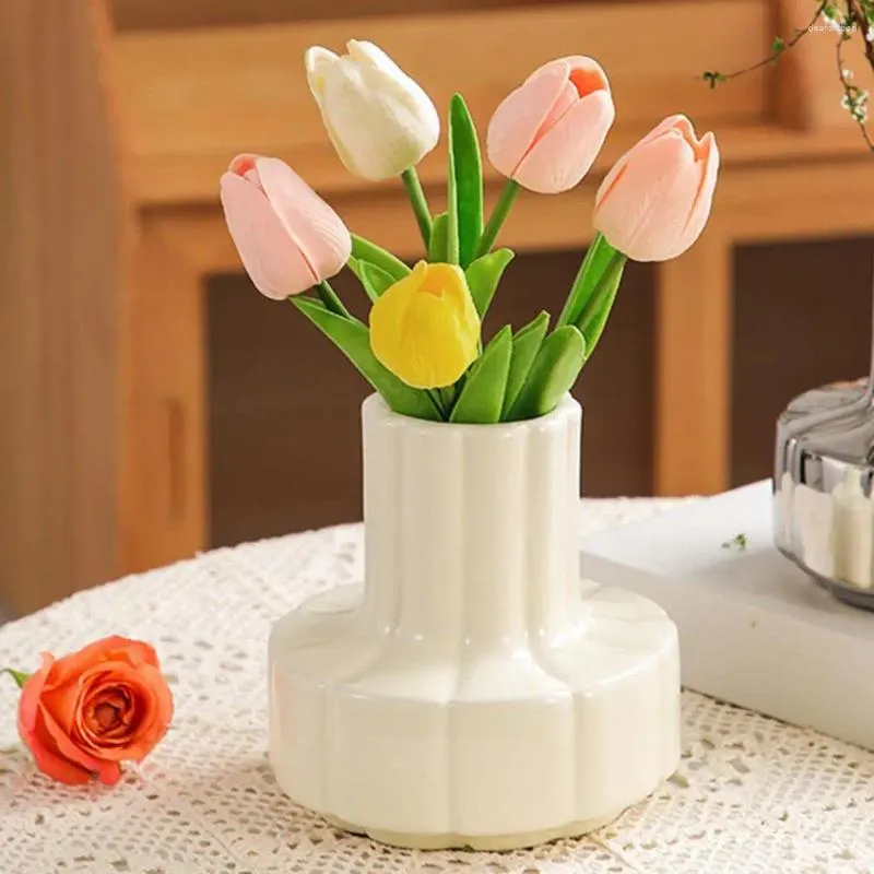 Vaser barnvänlig blomma vasplast heminredning elegant för inomhus utomhus använder riktiga rum