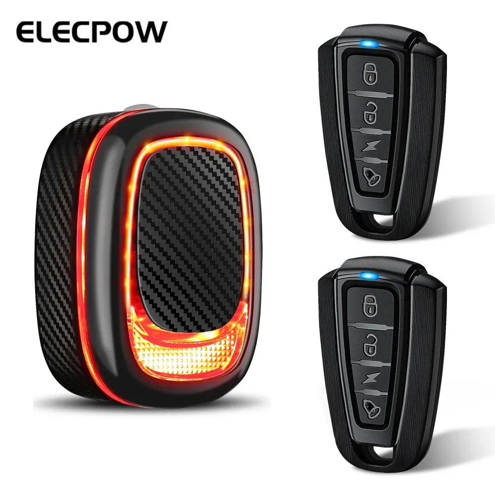 Światła elecpow a6pro bezprzewodowe przeciwprawie rowerowy alarm 4 alarm 4 flash Wodoodporny inteligentny automatyczny hamulca rower rowerowy