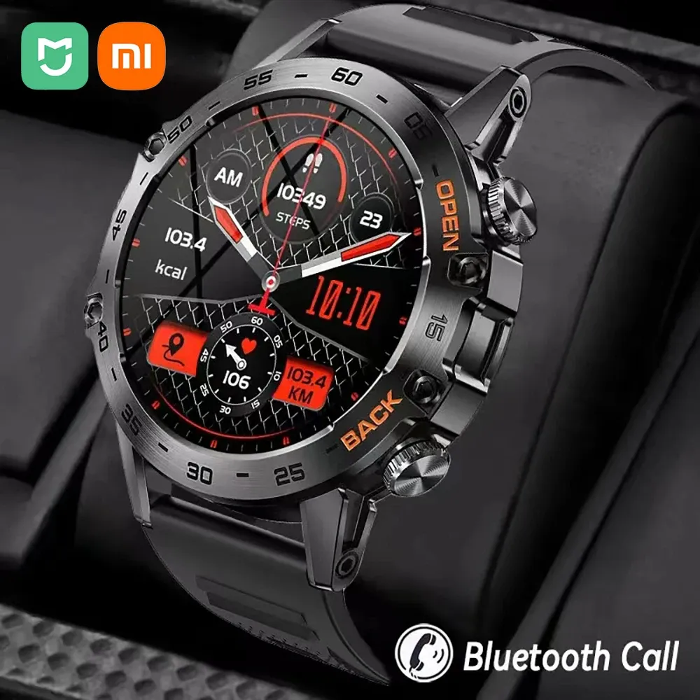 Controle Xiaomi 1.39 "Bluetooth Call Smart Watch Men Outdoor Sports Fitness Heart Rate Health Monitoring Smartwatch voor Android iOS -telefoon