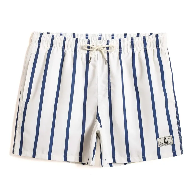 Style Men Stripe Shorts Séchage rapide Baggy Male Summer Fashion Beach Board GMA2634 240410
