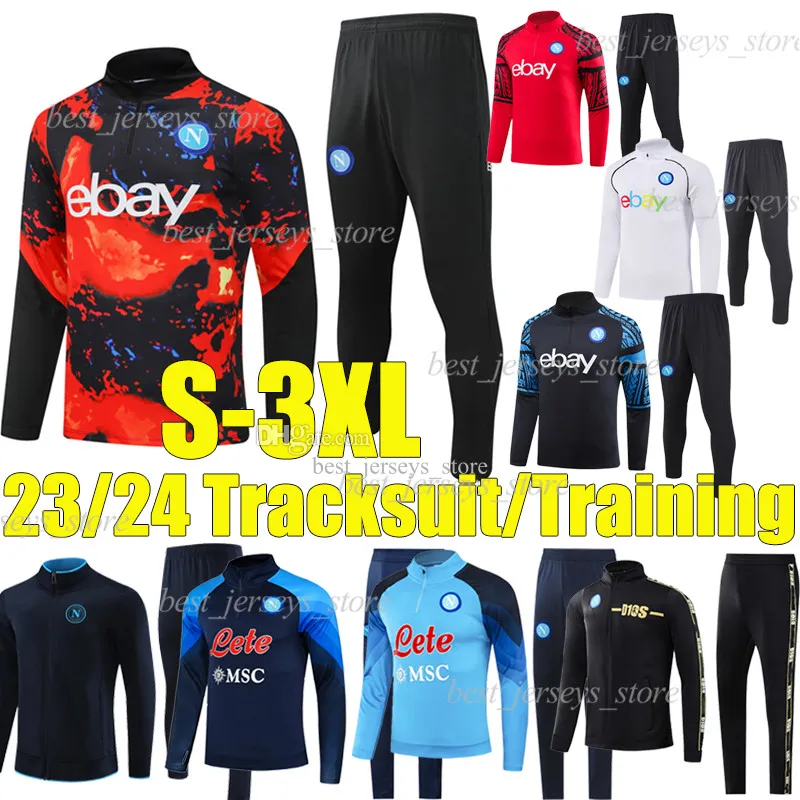 Xxxl 23/02/25 Napoli Soccer Trackuits 2023 Giacca con cappuccio con cappuccio con cappuccio Napoli Napoli Cajuste Zielinski Anguissa Olivera Survira Jogging Kogging Kids Set