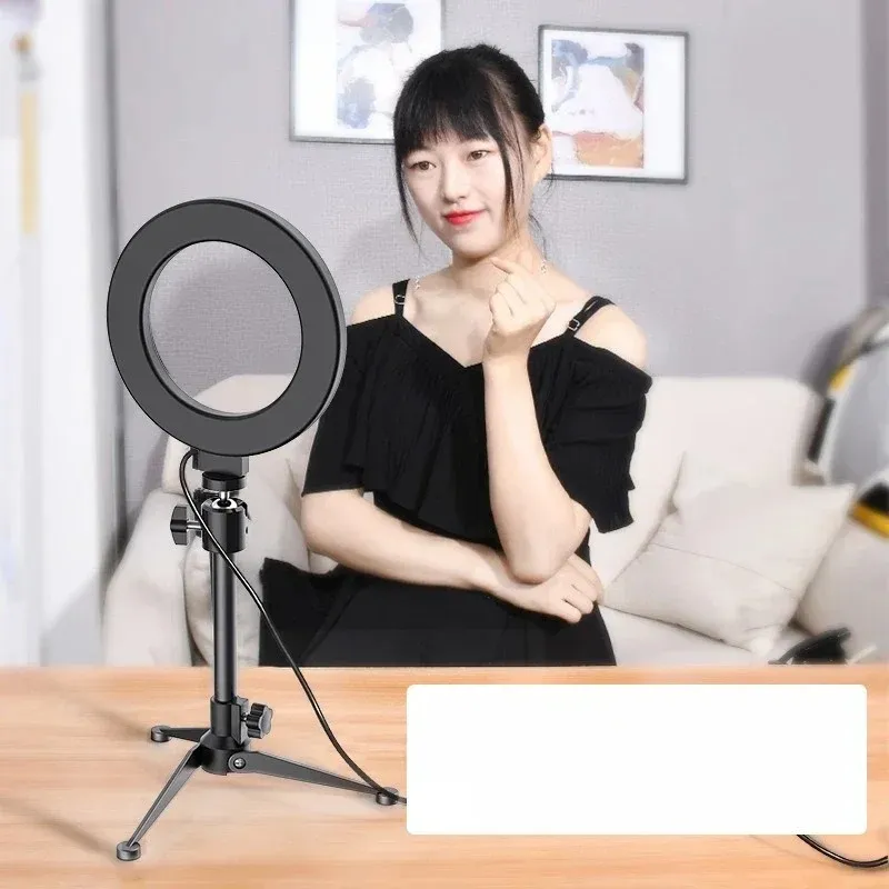 Broadcast en direct remplissage Light Dual Mobile Phone Ring Beauty Selfie Light LED Desktop Tiktok Beauty Net Red Anchor Bracket Clip