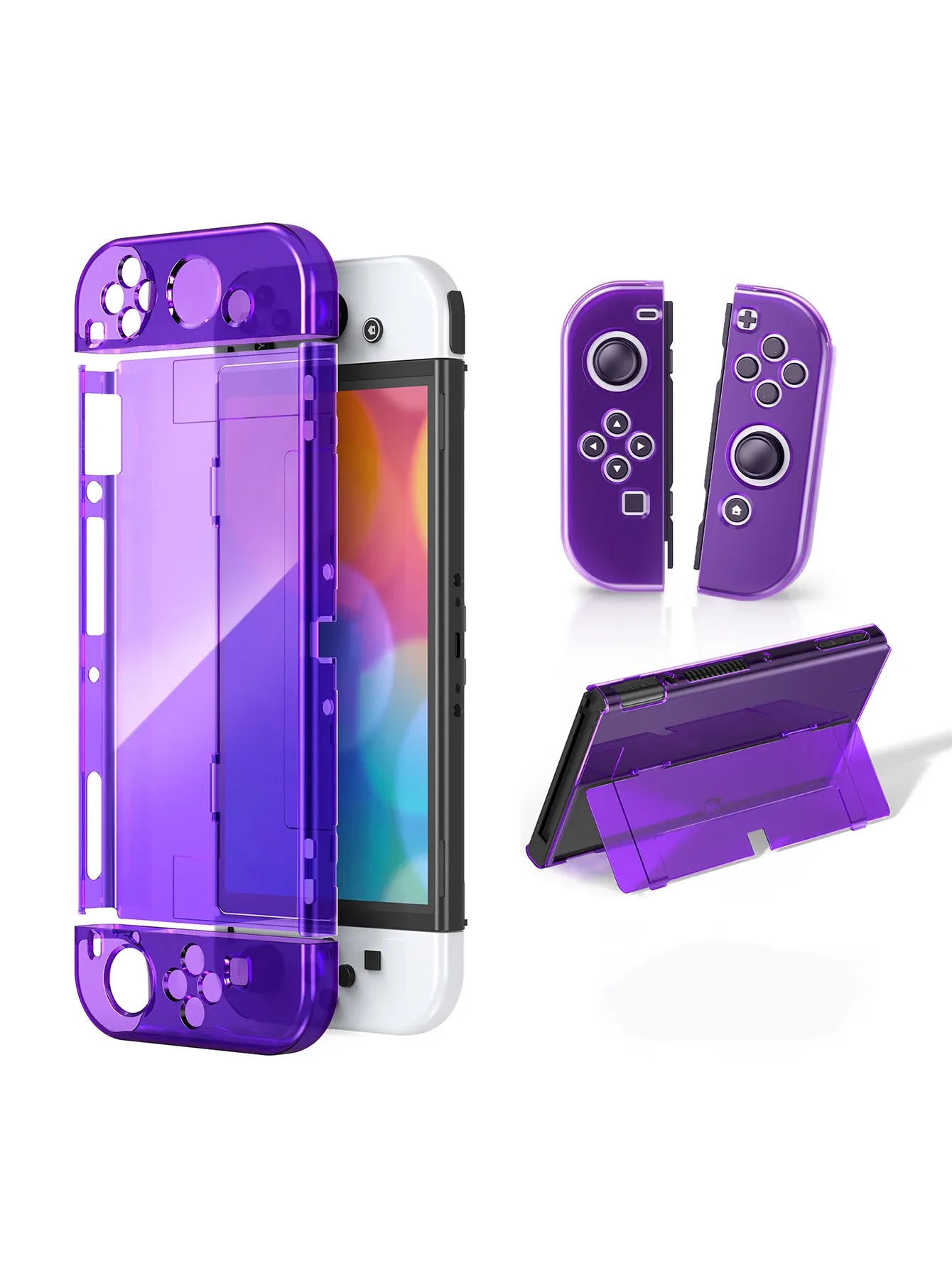 Cases Protective Case Compatible with Nintendo Switch OLED,Switch NS Console and JoyCons, Switch can be Inserted in Dock with Shell