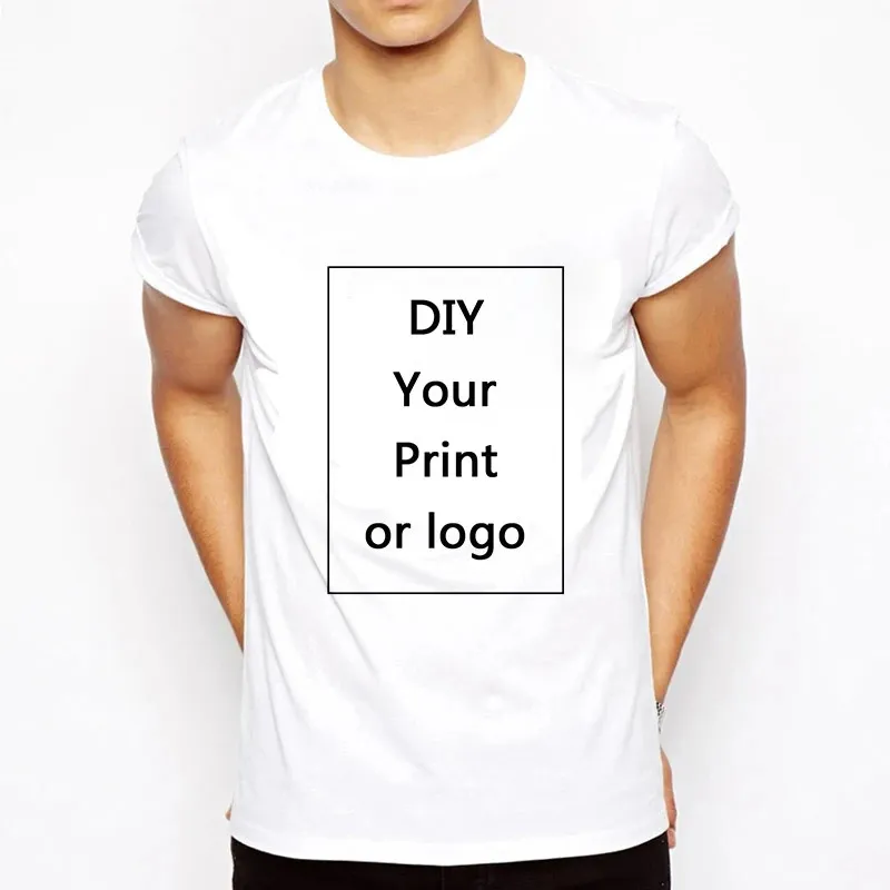 Dostosowywanie DIY UWIELBIAJ Casual Man Tshirt Białe koszulki T-shirty Hipster Harajuku Tee Men Men Tops Ubrania krótkie rękaw 240420