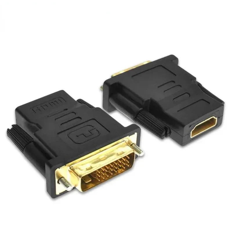 2024 DVI à l'adaptateur compatible HDMI DVI DVI D 24 + 1 mâle à HDMI compatible convertisseur de connecteur de câble DVI en