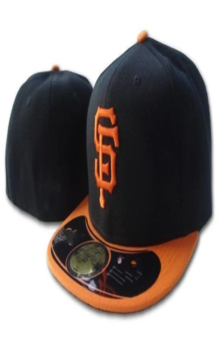 Jättar på fält svart orange monterade hattar gorras ben masculino platta brim hattar sf snapback cape chapeau homme mens kvinnor sport go8496160