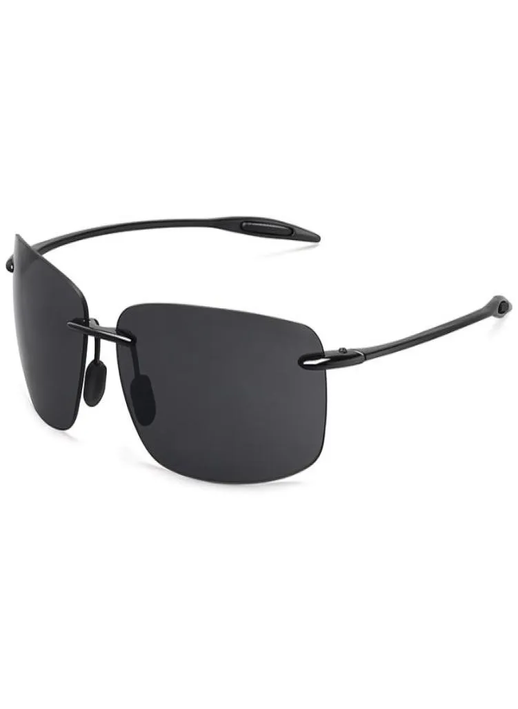 Juli Classic Sports Solglasögon män kvinnor manliga körgolfrektangel Rimless Ultralight Frame Sun Glasses UV400 DE SOL MJ80097250079