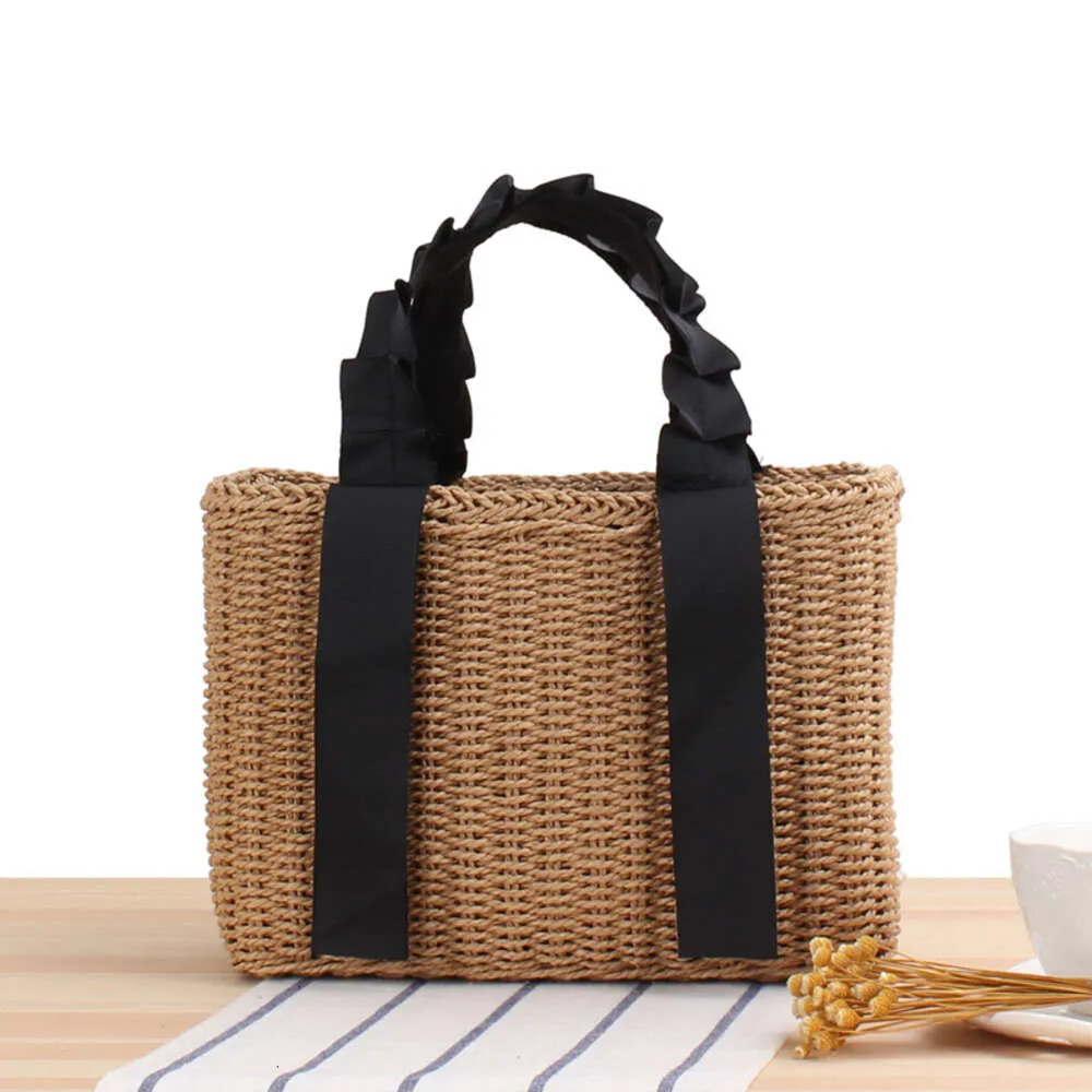 Летние тканые соломенные сумочки для женщин 2022 Bohemian Beach Tote Shopper кошельки Boho бумажная вязаная корзина сцепление на плечо.