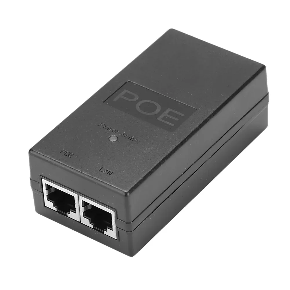 Laddare 24V 0,5A 24W Desktop PoE Power Injector Ethernet Adapter Surveillance CCTV