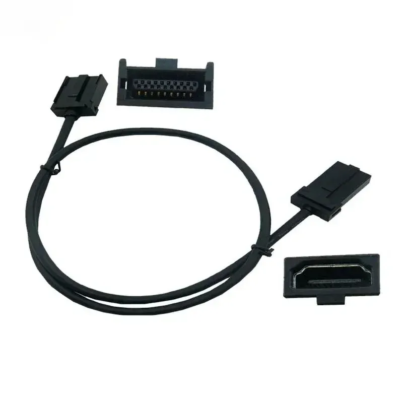 2024 Black 0,3m 0,3 m compatible 1.4 Version HDMI Compatible E mâle mâle à AF HDMI Compatible Car Video Video Dédié Cablefor.