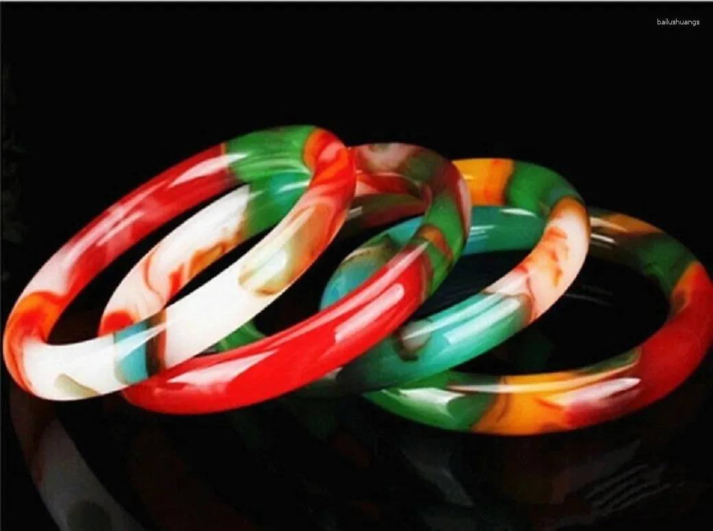 Bangle Natural Multicolour Jade Bransoletka okrągła oryginalna jadeitowa biżuteria kobiety