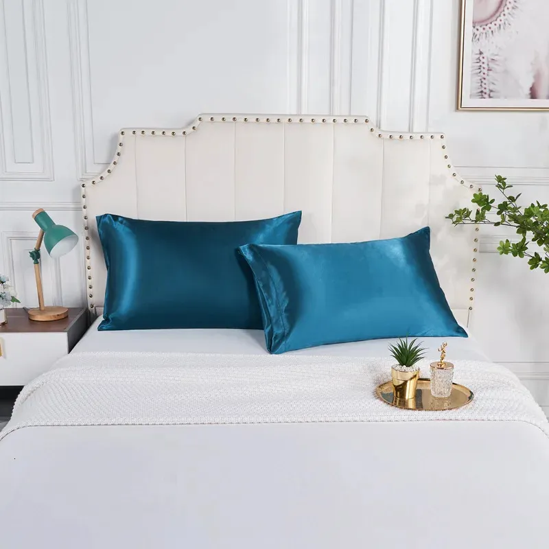 Pillow Case Pillows for Sleeping Neck for Bedroom PillowCover Silky Satin Hair Beauty Comfortable Home Decor Wholesale 240410