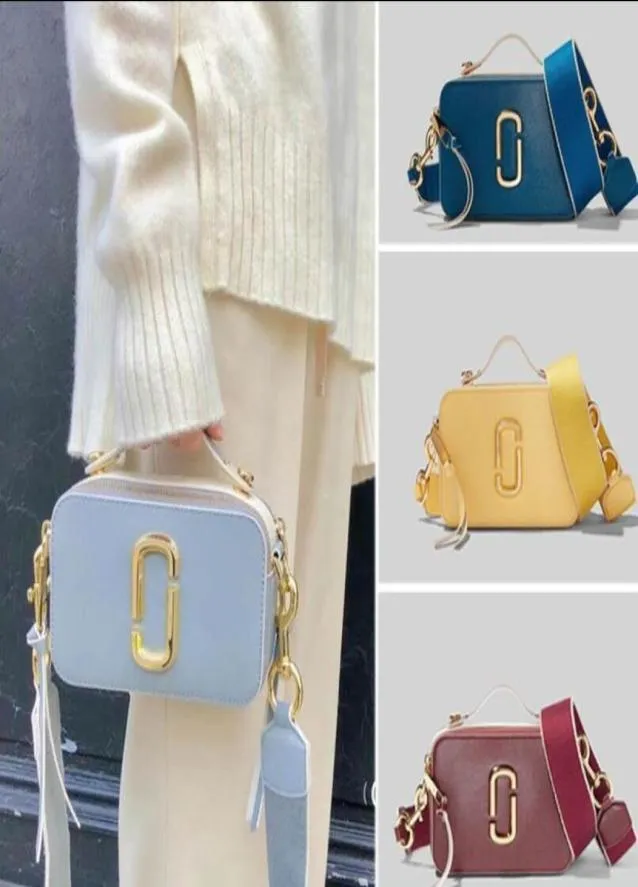 Fashion Womens Portable Camera Bag Color Matching Top Layer Cowhide Leather Evening Purse Zipper Luxury Shoulder Messenger Small S1131721