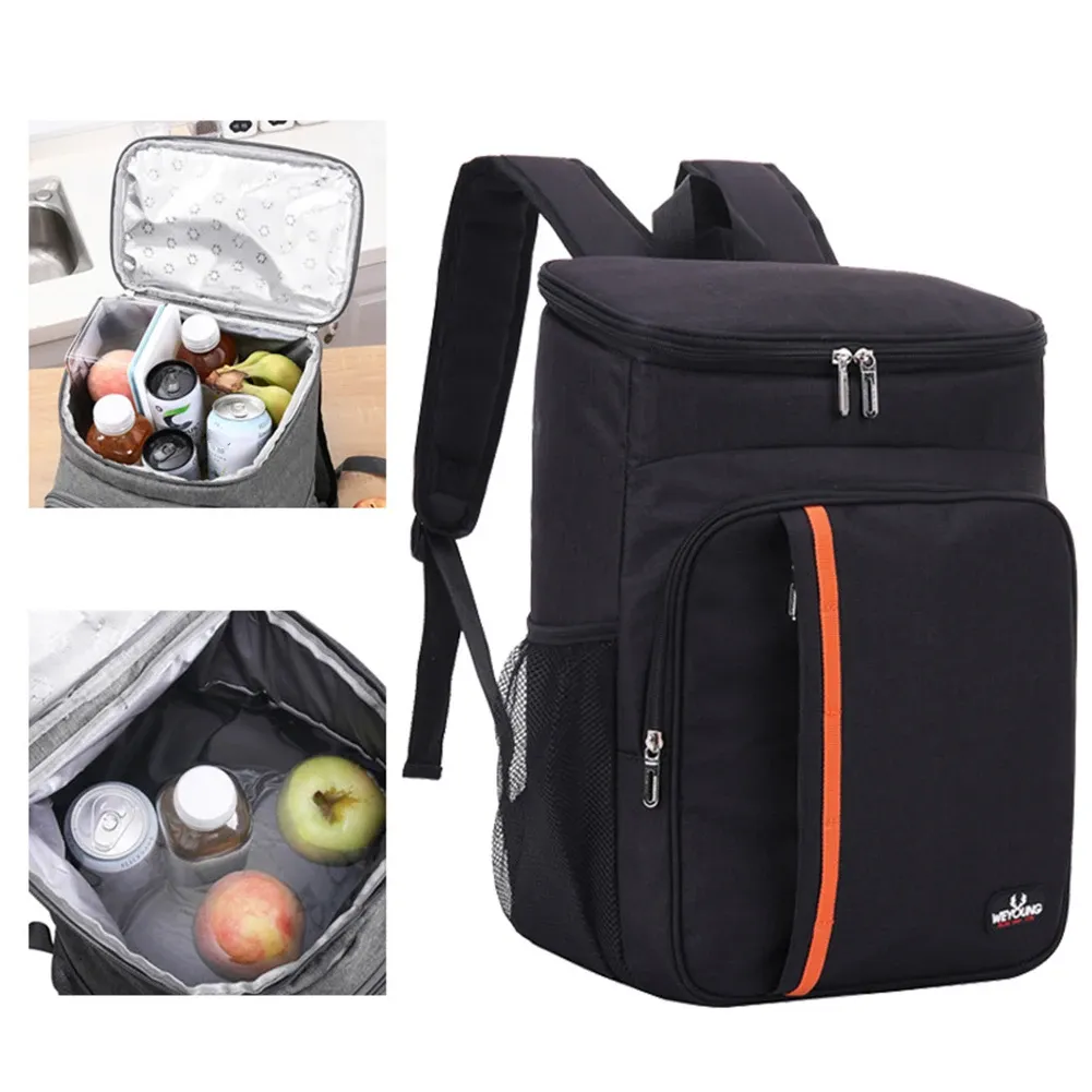 Sacs 18L Sac à dos thermique de grande capacité Sac à lunch Picnic Refrigerator Sac à moitié gardé plus frais Isulaté Isulaté Packpack