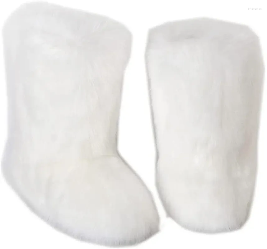 أحذية Janveny Womens Faux Fur Snow Baggle Bag 3 قطع بدلة أفخم في الهواء الطلق