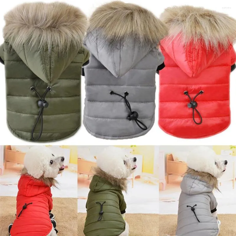 Hundekleidung winddichtes Haustier warm gepolstert Down Hoodie Snowsuit Mantel kleine Jacke Mode Winterkleidung für Welpen Chihuahua Yorkie
