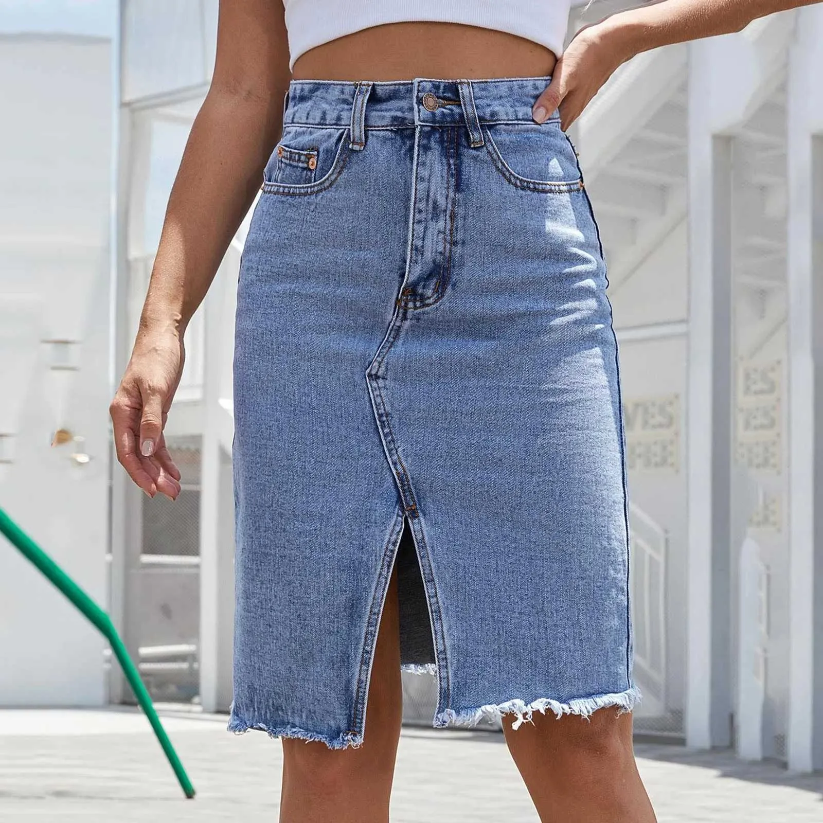 Chic A-Line High-Waisted Skirt for Women 5724 Chic A-Line High-Waisted Skirt for Women 5724