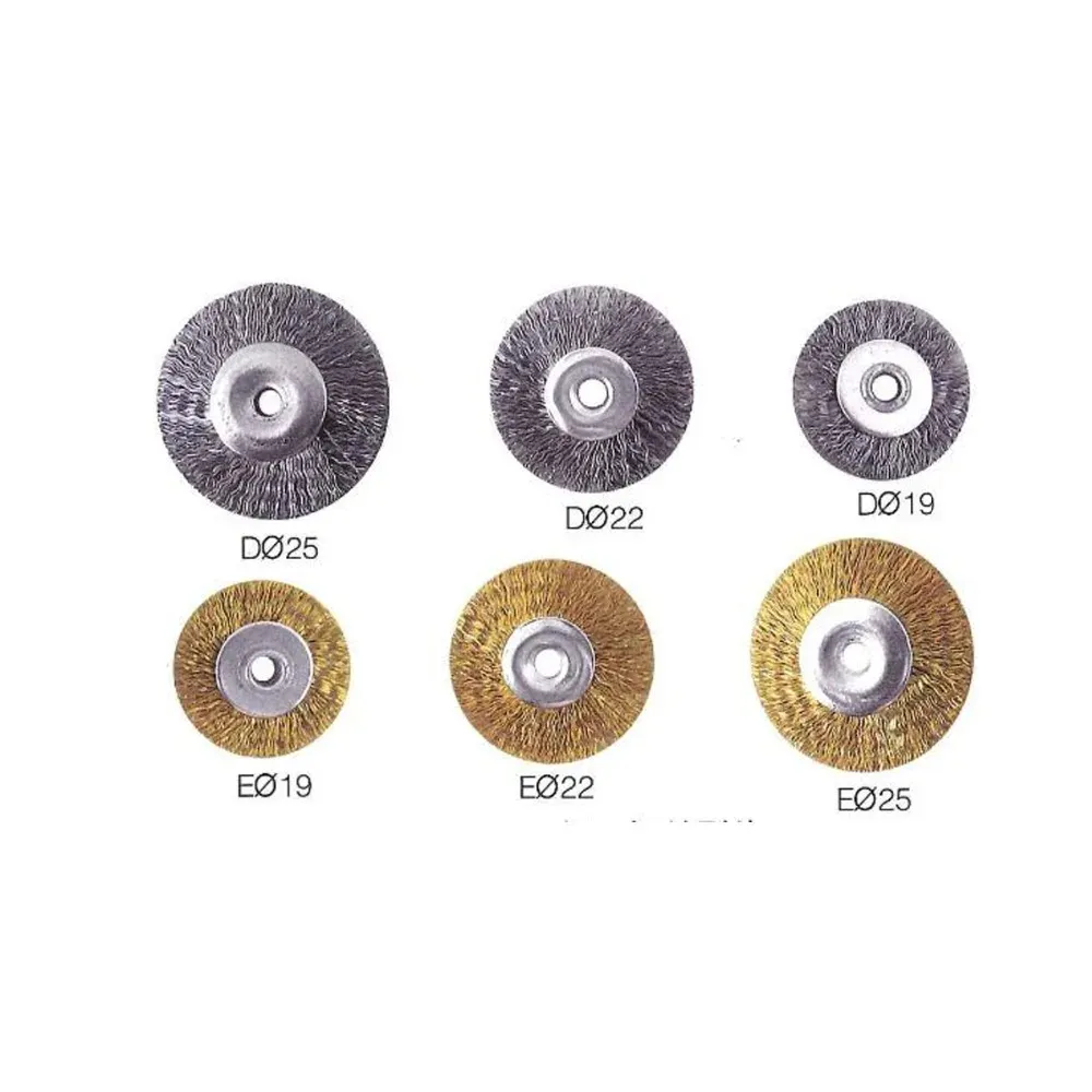 &equipments 100pcs Stainless Steel Wire Wheel Brush 19mm Metal Rust Removal Jewelry Polishing Dremel Rotary Tool