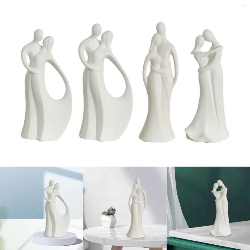 Decorative Figurines Couple Statue Nordic Style Abstract Figurine Lover For Desktop Cafe Office