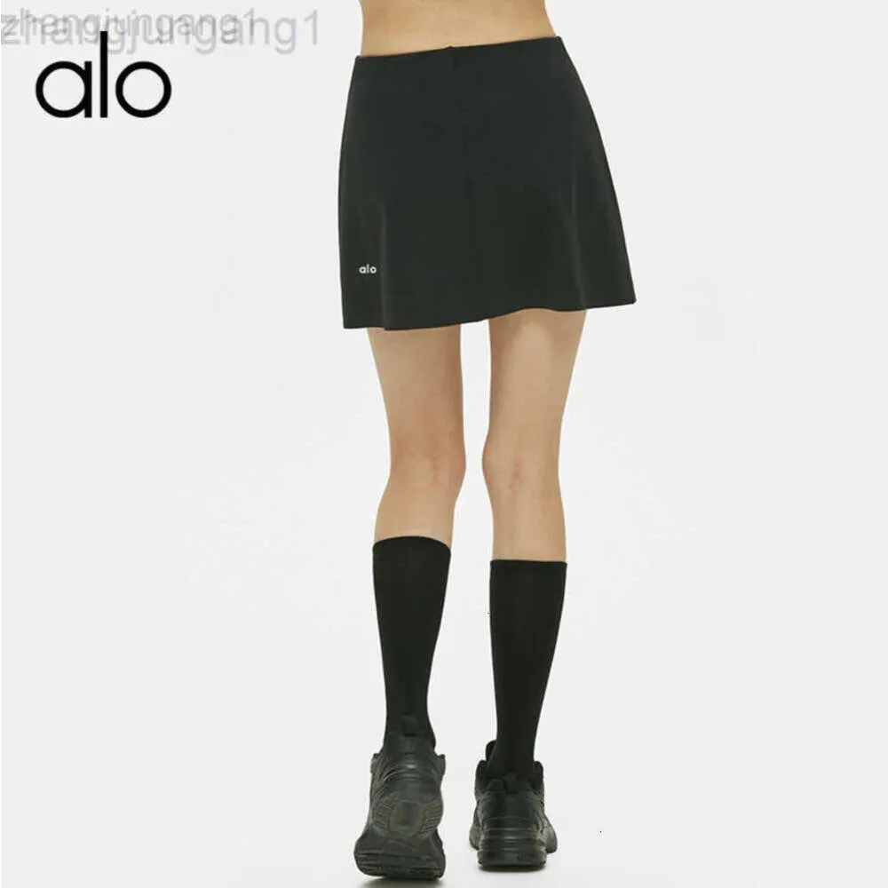 Desginer Yoga-Rock-Kleid-Top-Hemd-Kleidung Kurzfrau Guangzhou Falcon Brother Sport Short Wicked Hip mit innerer Futtersicherheit Hose Pocket A-Line Rock Solid Color