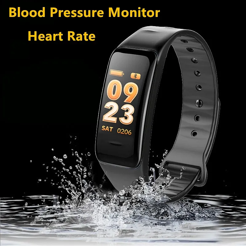 Pulseiras Bluetooth Banda de pulseira Smart Banda de pressão arterial Monitore rastreador de sono de fitness à prova d'água para saúde esportiva