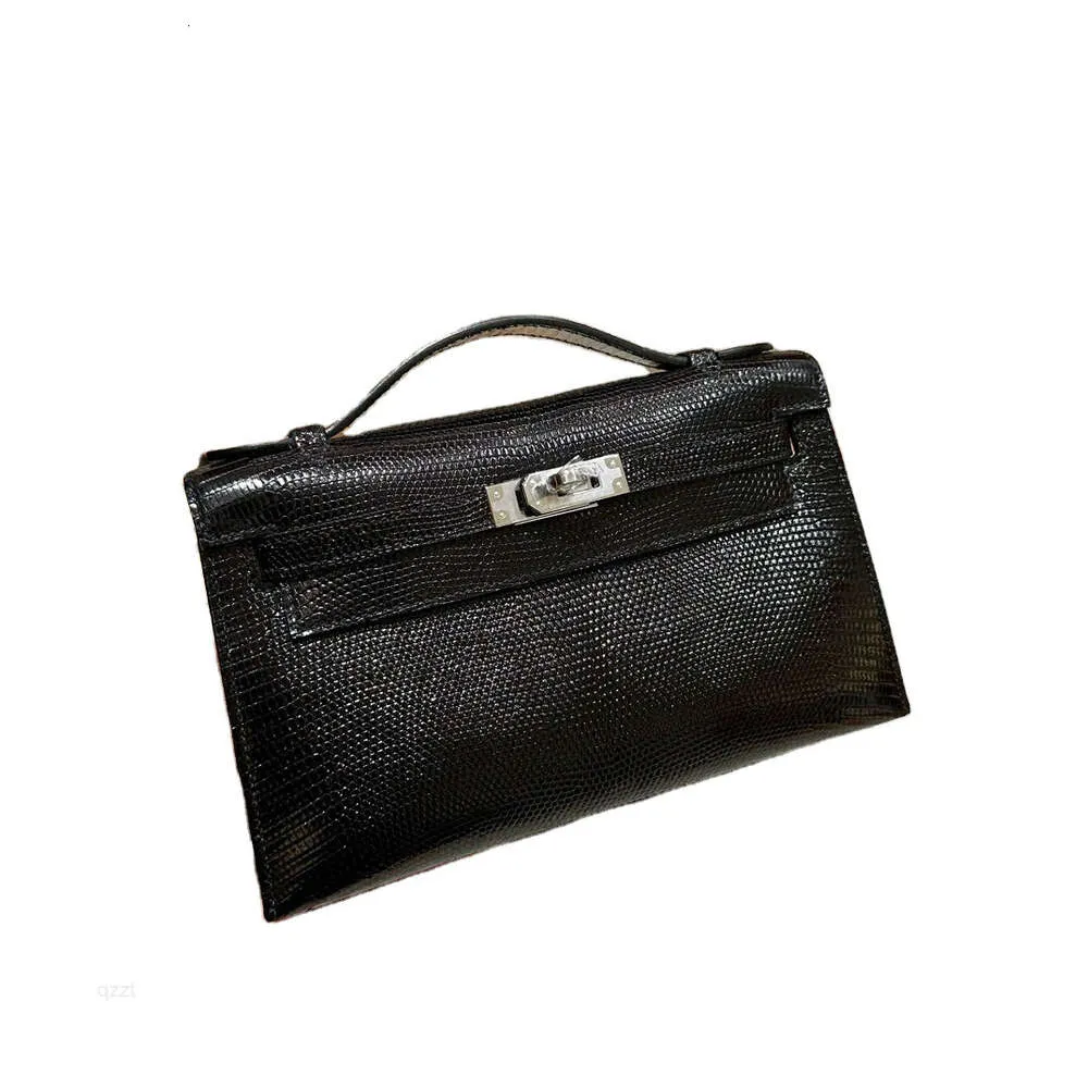 High Quality Handmade Bag Luxury Brand Design Womens 5a Colour Ck89/noir 22cm Lizard Skin