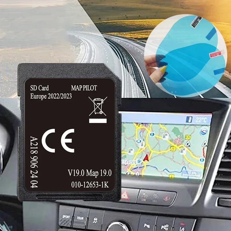 Kort New Aclass W176 / B / CLA / GLA för Mercedes Garmin Map Pilot V19 A2189062404 SD -kort 2022 Europe UK With Anti Fog Reaview STI