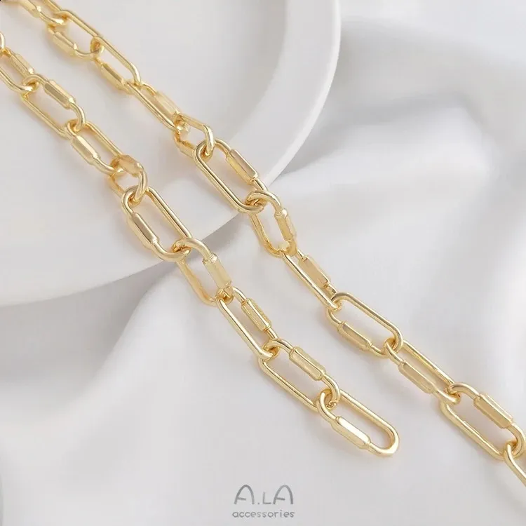 9MM Large Chain Necklace: 14K Gold Filled Copper, DIY Jewelry Making ...