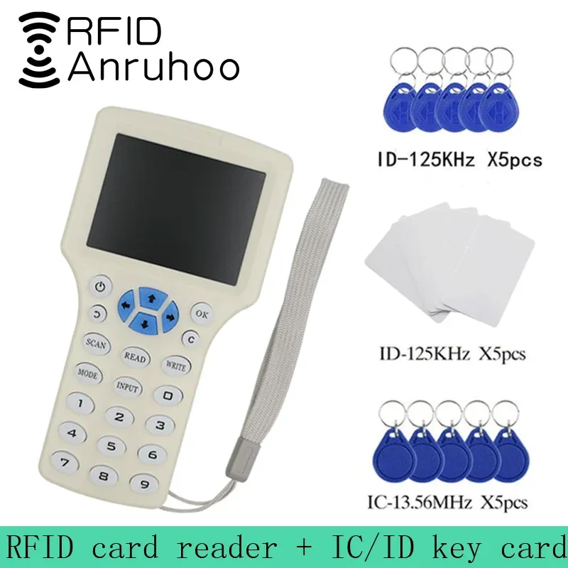 コントロール英語10 IC/ID周波数RFIDアクセスコントロールカードリーダーNFC暗号化カードライターUIDチップデュプリケータースマートキーコピー機